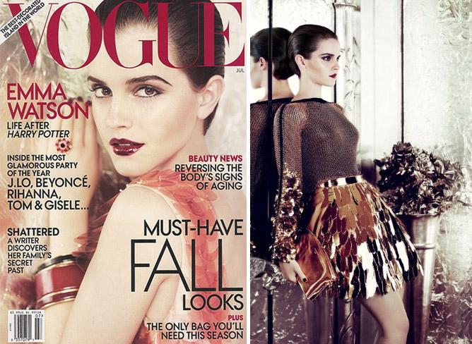 emma watson vogue cover shoot. Emma Watson#39;s First US Vogue